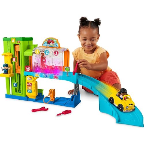 Fisher-Price Little People Light-Up Learning Garage Playset, Ages 1+ Years