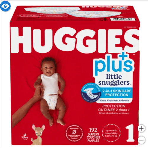 Huggies Little Snugglers Plus Diapers, Size 1