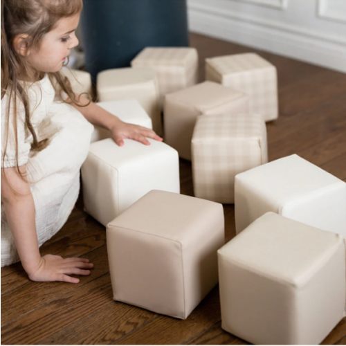 Soft Play Blocks 'Linen Gingham'