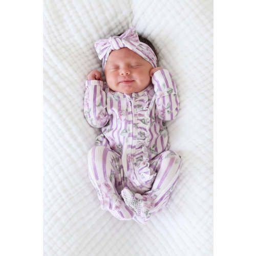 All Bamboo Waffle Zipper Footies