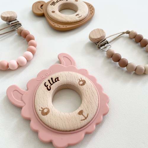 "Animals" Engraved Teether