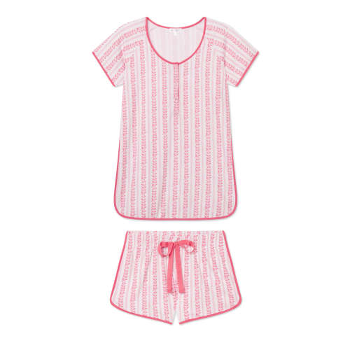 LAKE | Women | Pima Cotton Pajamas | Winterberry Jasmine Vine Maternity Shorts Set