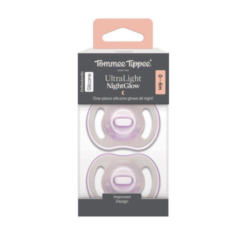 Buy Tommee Tippee Ultralight Soother Night 0-6 Months 2 Pack online at Chemist Warehouse