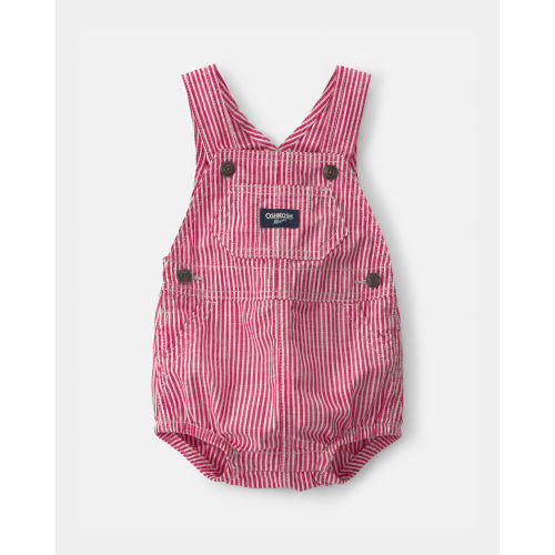 Baby Hickory Stripe Bubble Romper - Red/Ivory - OshKosh B'gosh | Carter's