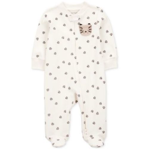 Baby Boys Tiger 2-Way-Zipper Cotton Sleep and Play Footed Coverall