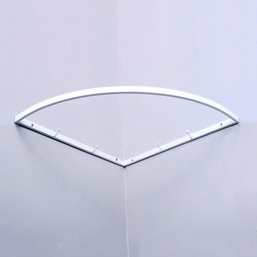 Corner Hanging Bar, Rack Iron Wall Mounted Right Angle Corner Clothing Rack, Industrial Pipe Garment,Multi-Purpose Hanging Rod, for Retail Display, Closet Storage(White)