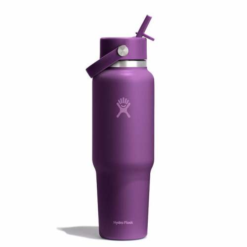 40 oz Wide Mouth Travel Bottle with Flex Straw Cap