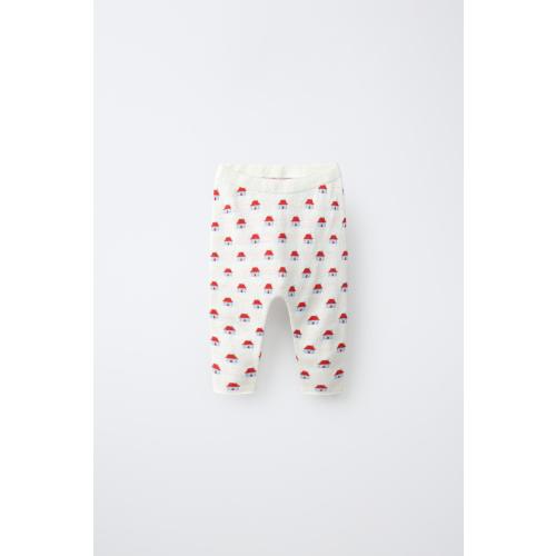 HOUSE JACQUARD KNIT PANTS - Ecru | ZARA United States