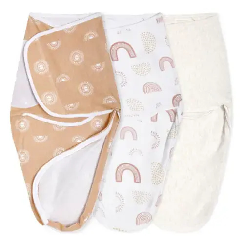 aden + anais keep rising essentials easy swaddle wrap quick change 3 pack TOG 1.0