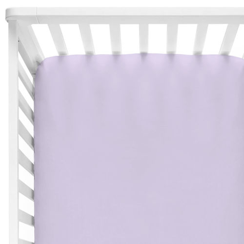 Solid Lilac Bamboo Crib Sheet