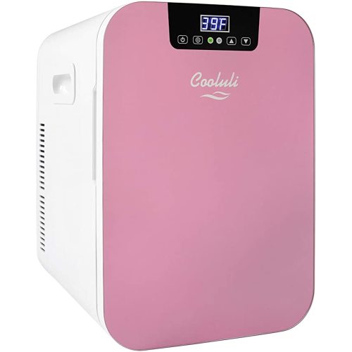 Cooluli 20 Liter Mini Fridge with Temperature Control - Black