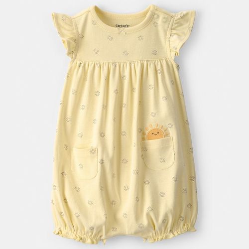 Baby Girl Carter's Short Sleeve Romper with Sun Design