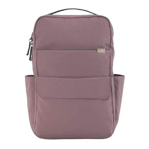 Roo Diaper Bag Backpack | Mauve 1 LB Baby Bag - 11 Pockets & Changing Pad | Lightweight diaper bag backpack for baby essentials, 11 pockets, change pad, bottle storage, water-resistant mauve baby bag.