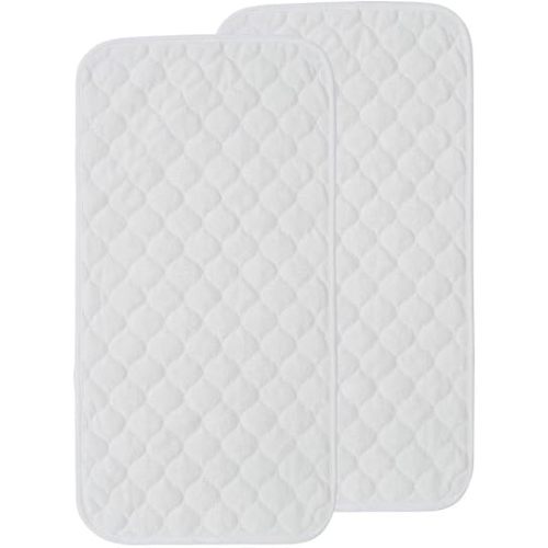 MOVEBO Soft Microfiber Quilted Waterproof Multi-Purpose Changing Changing Pad Liners, 14"x 27", 2 Count (Square White)