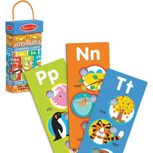 Melissa & Doug Poke-a-Dot Alphabet Learning Cards - Interactive Alphabet-Themed Learning Cards For Toddlers And Preschoolers