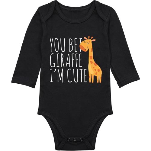 listery Funny Baby Clothes Boy Cute Giraffe Baby Funny Newborn For Baby Bodysuit Babies Romper Infant