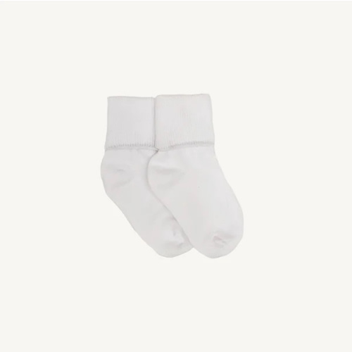 The Beaufort Bonnet Co. Jefferies Turn Cuff Socks - White