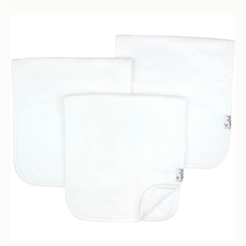 Premium Burp Cloths - White Basics – Copper Pearl
