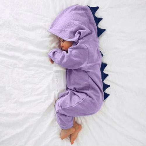 XDZJLR Girls Rompers Newborn Infant Baby Boy 3D Dinosaur Hooded Clothes Romper Purple 0-3 Months - Walmart.ca