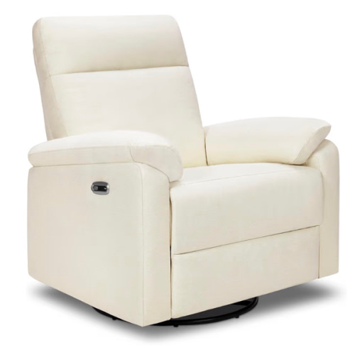 Davinci Suzy Power Recliner - Swivel Nursery Glider with USB Port - Electric Recliner Chairs for Adults - GREENGUARD Gold Certified - 270° Reclining Rocking Chair for Nursery & Living Room - Vanilla