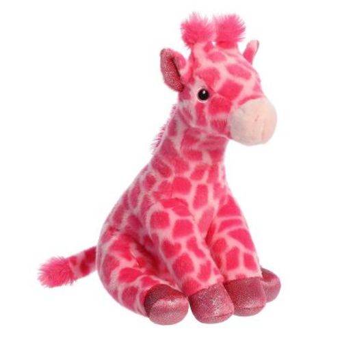 Aurora Medium Giraffe Destination Nation Adventurous Stuffed Animal Pink 12"