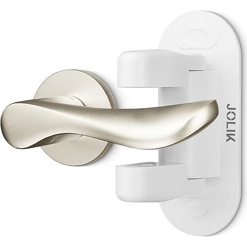 Jolik Door Lever Lock (2 Pack) Child Proof Doors & Handles Premium Bonding Adhesive - Child Safety