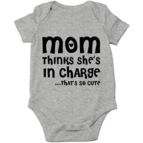 AW Fashions Mom Thinks She's In Charge... That's So Cute Baby Bodysuit Cute Newborn Girl Boy Coming Home