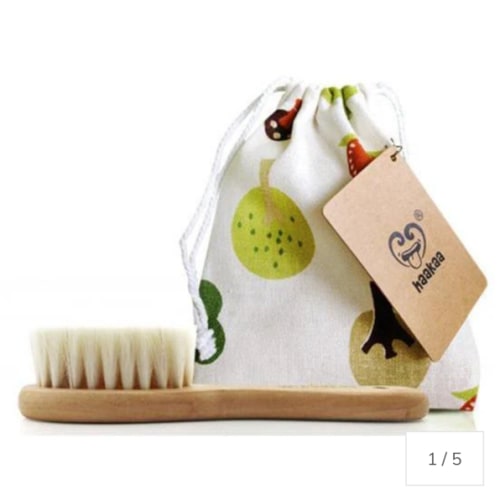 Haakaa Goats Wool Wooden Baby Hairbrush 1 pk – HoneyBug