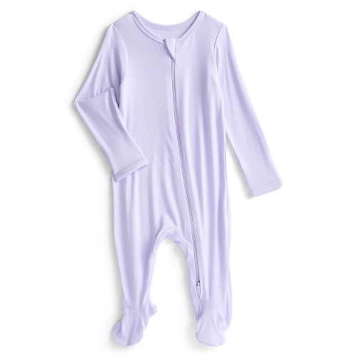 Wonder So Soft Modal by Wonder Nation Gender Neutral Two-Way Zipper Footed Sleep N Play Pajamas, Sizes Preemie–6/9 Months