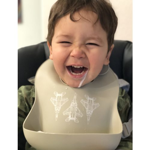 F-16, Blueprint Aviation Silicone Baby/Toddler Bib