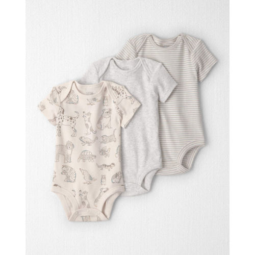 Baby 3-Pack Organic Cotton Bodysuits NB - Little Planet | Carter's