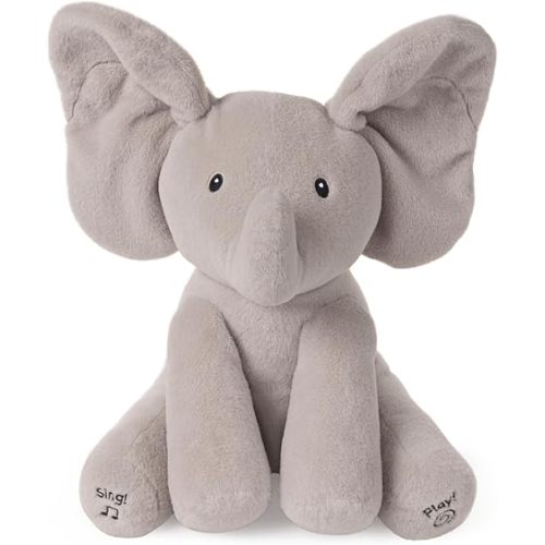 GUND Baby Animated Flappy The Elephant Plush, Singing Stuffed Animal Baby Toy for Ages 0 and Up, Gray, 12"