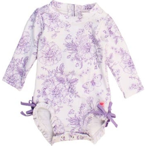 Baby Girls Long Sleeve UPF50+ One Piece Rash Guard, 3-6M