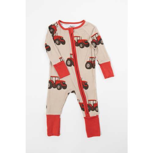 Classic Red Tractor Baby Bamboo Zippy – American Farm Company