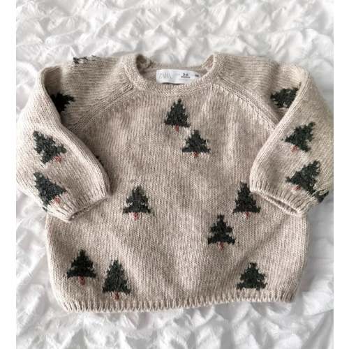 Baby knit Christmas Tree Sweater | 3-6 months