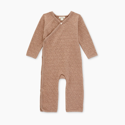 Burt's Bees Baby Quilted Bee Jumpsuit Organic Cotton - Brown, Newborn