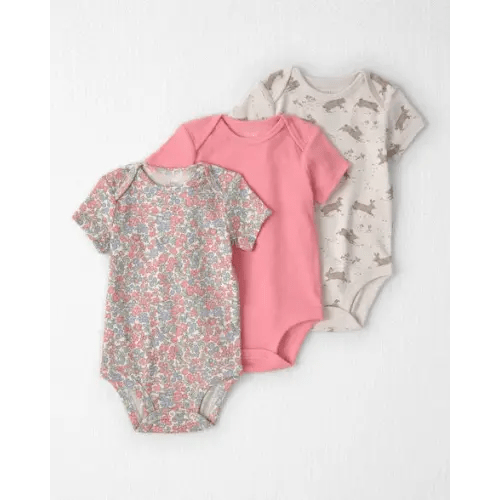 Baby Girl 3-Pack Organic Cotton Bodysuits  - Little Planet | Carter's