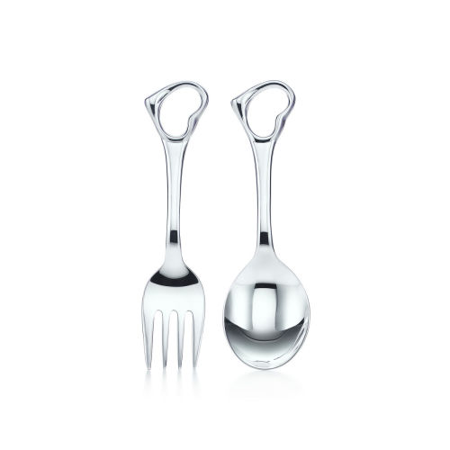 Elsa Peretti® Open Heart Fork and Spoon Baby Set