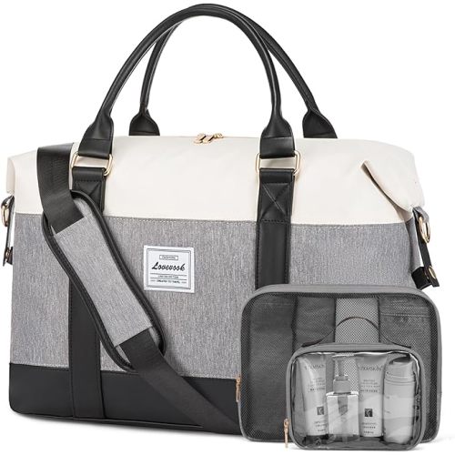 LOVEVOOK Travel Duffle Bag Women,Weekender Bag with Clear Toiletry, Carry on Overnight with Shoe,Hospital Bags for Labor Delivery with Packing Cube