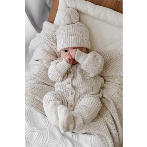 CLASSIC KNIT ROMPER COASTER FLECK