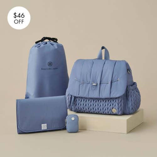 HAPP Brand Levy Backpack Diaper Bag - Ash Blue