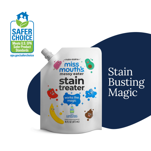 Miss Mouth's Messy Eater Stain Treater Refill Pouch, 16 floz, Stain Remover for Food, Grease, Coffee & More, Gentle on Laundry