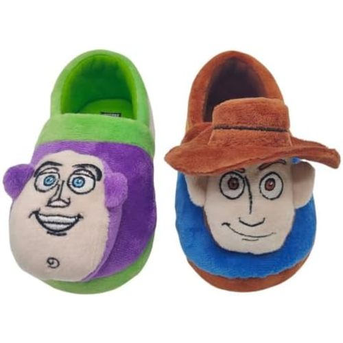 Buzz Lightyear and Woody Toy Story Slippers for Kids, Toddler House Shoes