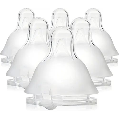 Evenflo Balance Plus Standard Neck Nipples for use with Evenflo Balance Plus Standard Neck Bottles, Slow Flow for 0 Months and up, 6-Pack