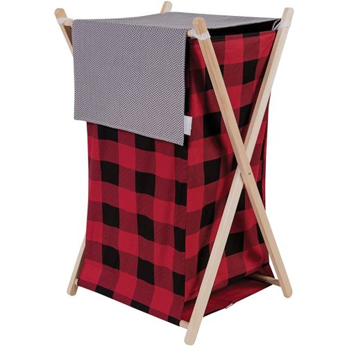 Trend Lab Red and Black Buffalo Check Hamper Sets, Multi