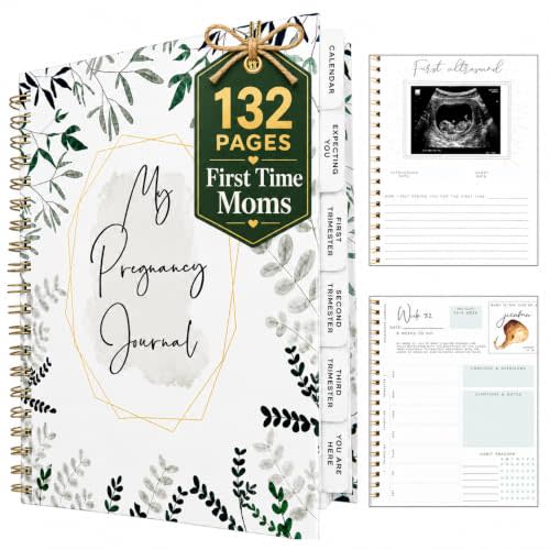 Pregnancy Journal for First Time Moms | Weekly Pregnancy Tracker & Baby Book | 132-Page Maternity Journal | Pregnancy Must Haves Keepsake Gift | Premium Hardcover Pregnancy Book for Expecting Moms