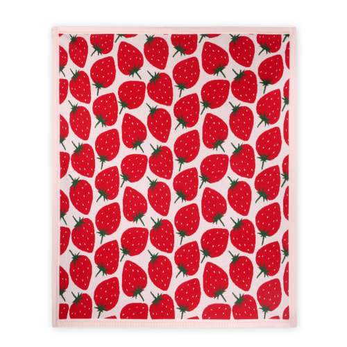 Strawberry Fields Jacquard Sweater Knit Baby Blanket (Organic Cotton)