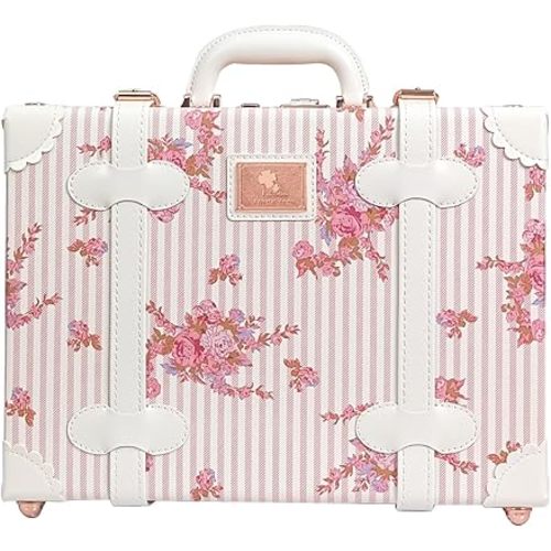 Unitravel Baby Keepsake Case, Handmade Memory Storage Box, Newborn Keepsake Box, Vintage Suitcase for Baby Shower, Baptism, Naming Ceremony or Birthday