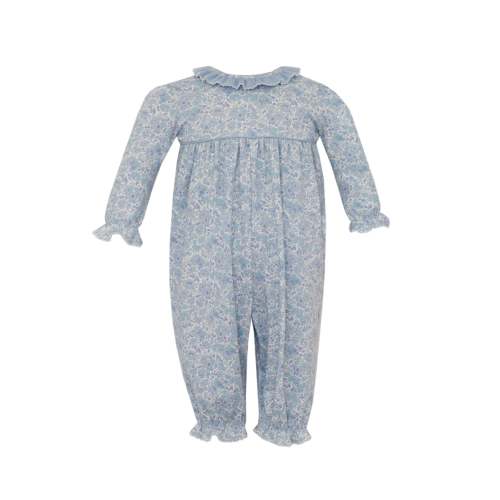 Petit Bebe - Joy Blue Liberty Knit Romper