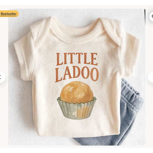 Etsy -Little Ladoo Baby Onesies® - Cute Indian Sweet Bodysuit
LittleLaughterCo